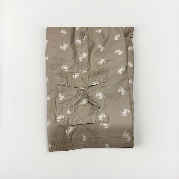 Lands End Boys 12H Cargo Shorts Khaki Crabs Nautical Summer Adjustable Waist EUC - Picture 13 of 15